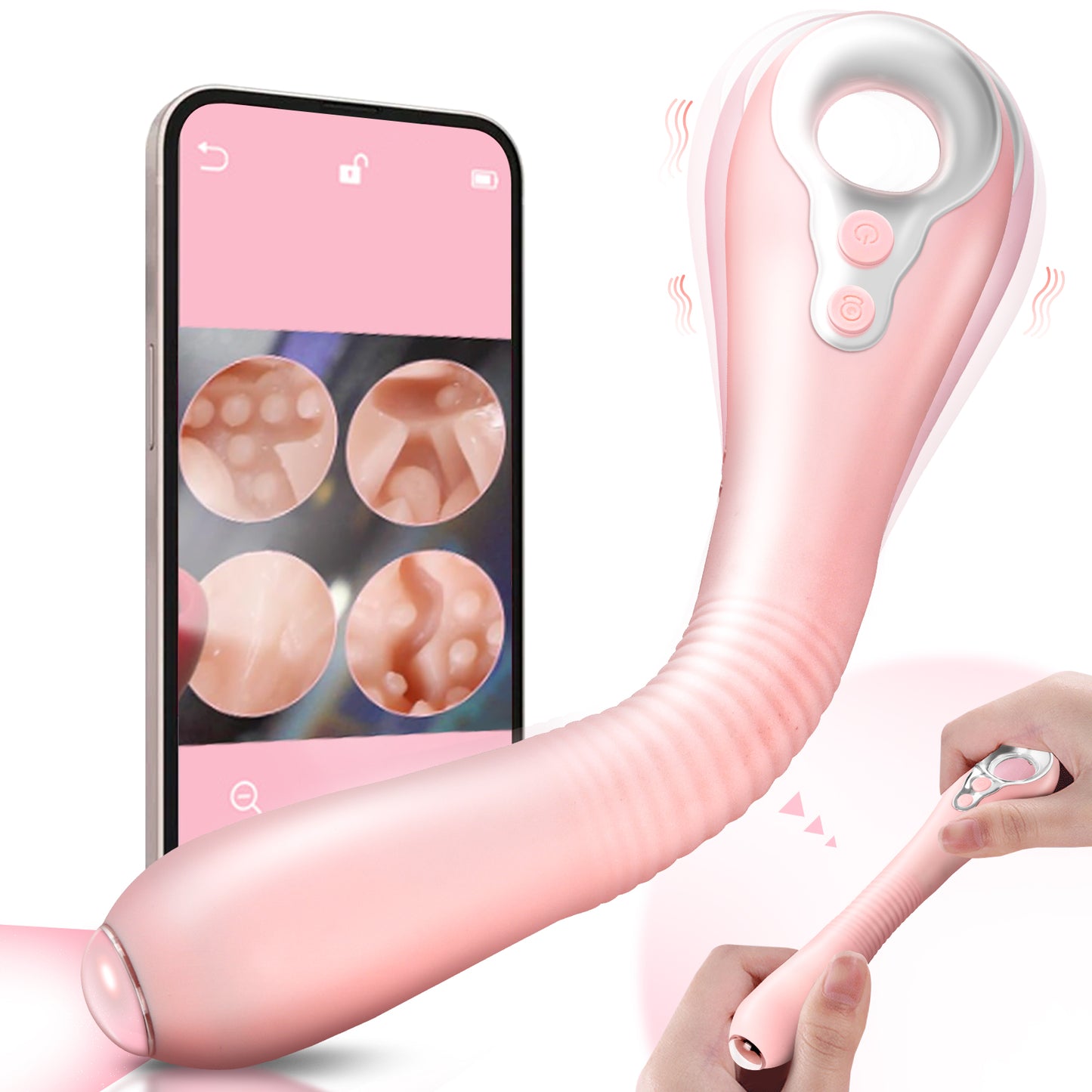 Saxitoe G Spot Vibrator Dildo Sex Toys Wireless Camera Version