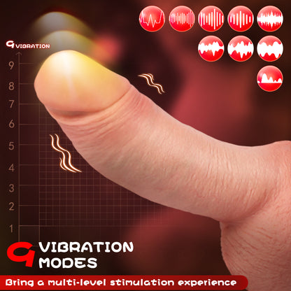 5.9-10.82 inch Insertable Realistic Dildo Vibrator with Strong Suction Cup