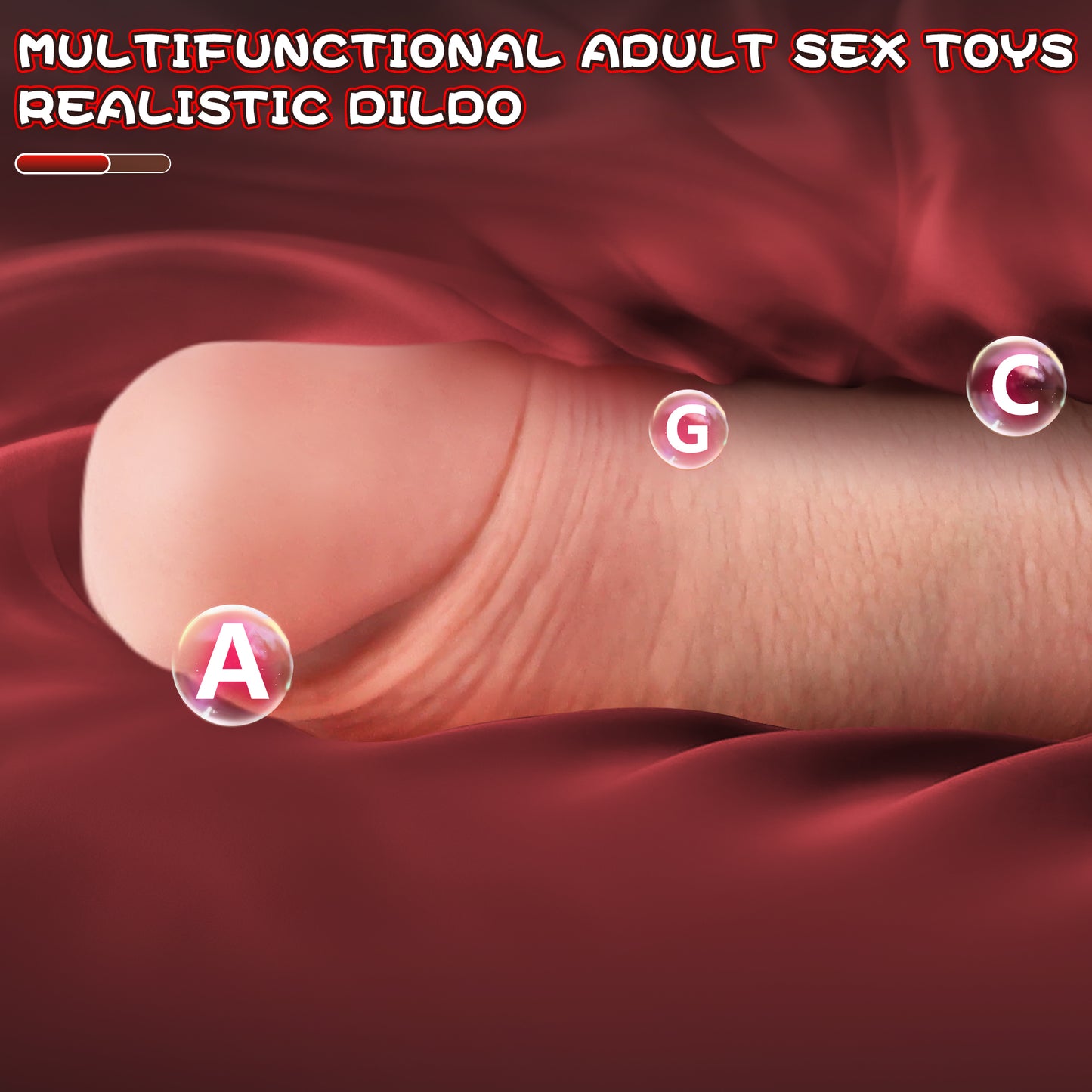 5.9-10.82 inch Insertable Realistic Dildo Vibrator with Strong Suction Cup