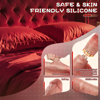 5.9-10.82 inch Insertable Realistic Dildo Vibrator with Strong Suction Cup