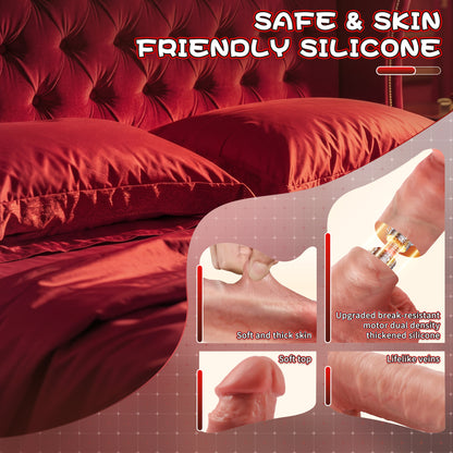5.9-10.82 inch Insertable Realistic Dildo Vibrator with Strong Suction Cup