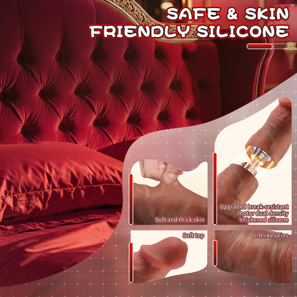 5.9-10.82 inch Insertable Realistic Dildo Vibrator with Strong Suction Cup