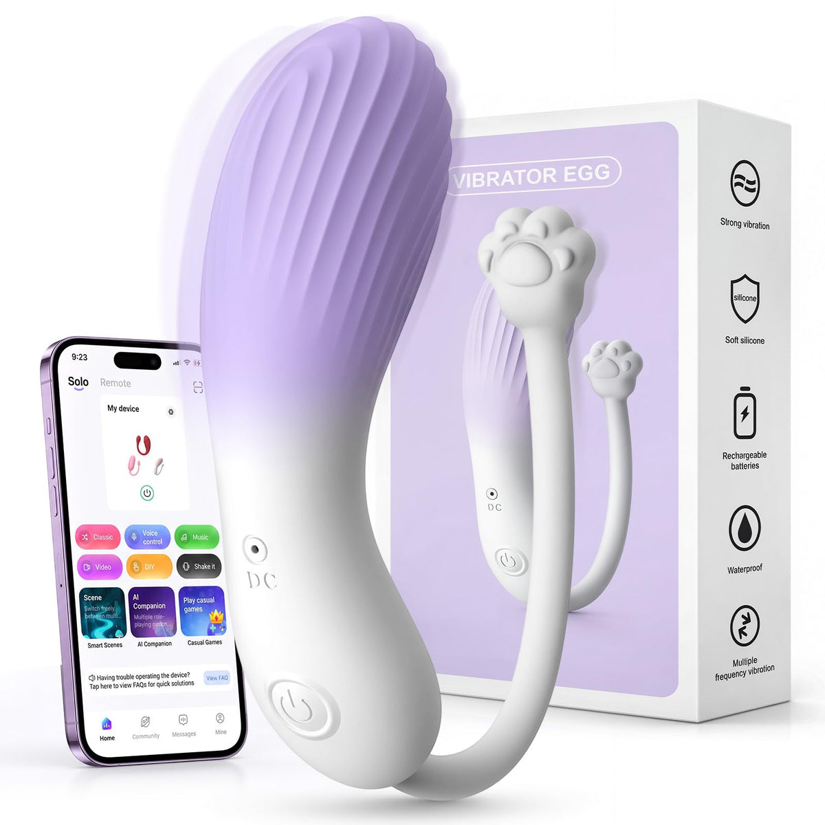 Egg Vibrator Panty Sex Toy, App Controlled for Women Couples Travel