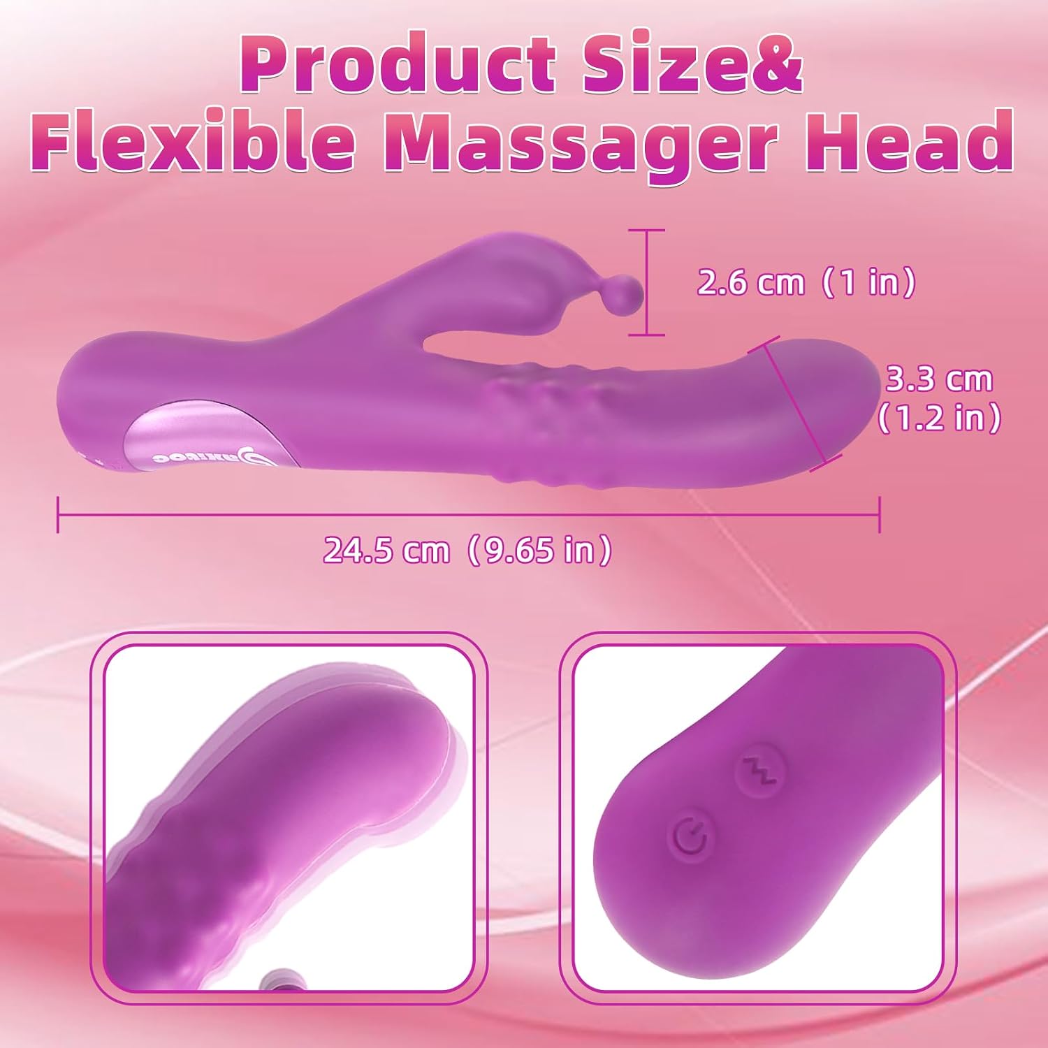 Rabbit Vibrators with Expansion Function Wand & Nipple Vibrator Adult Women Sex Toys, 10 Vibration APP Remote Control,Stimulation Massager for Solo Couples