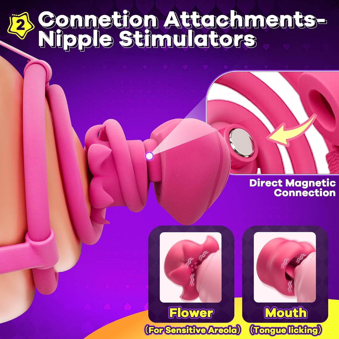 Rabbit Vibrators with Expansion Function Wand & Nipple Vibrator Adult Women Sex Toys, 10 Vibration APP Remote Control,Stimulation Massager for Solo Couples